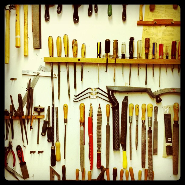 Maloof Workshop tools (Taken with instagram)