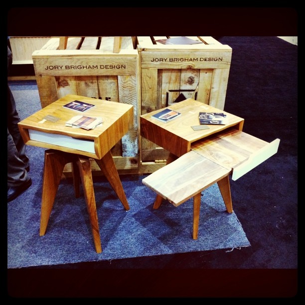 Jory Brigham&#8217;s awesome end tables.  (Taken with instagram)
