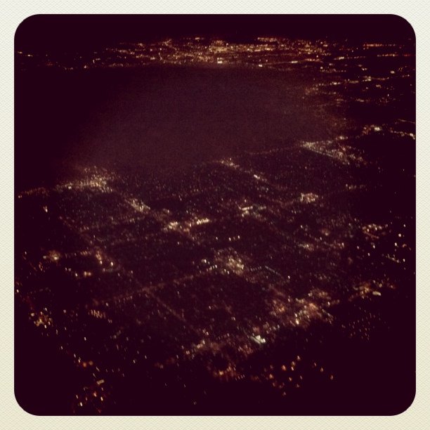 LA from the air at night (Taken with instagram)