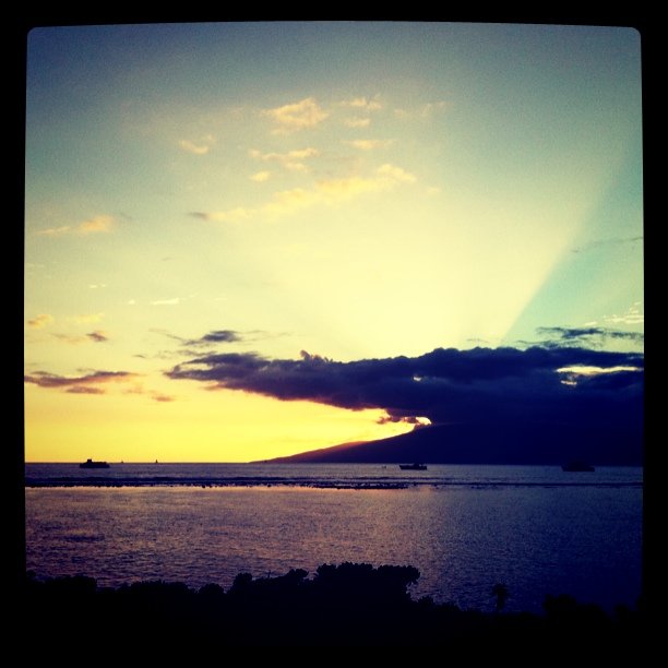 Sunset before the luau (Taken with instagram at The Feast at Lele (luau))
