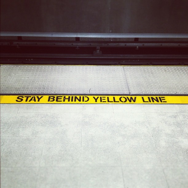 Stay behind yellow line (Taken with instagram)