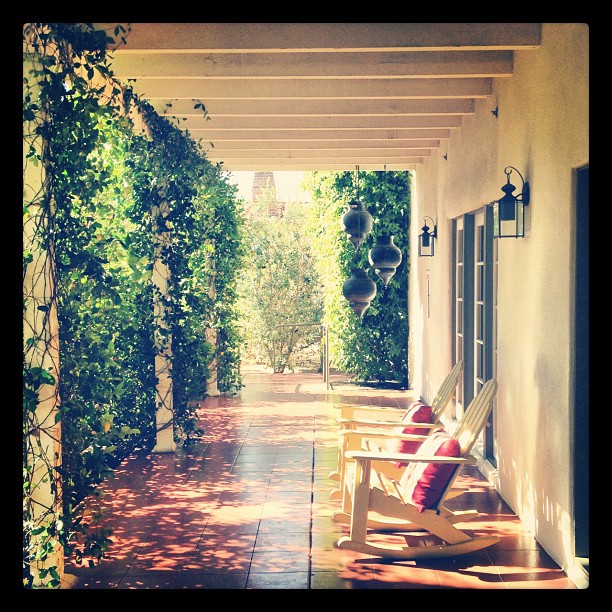 The front porch (Taken with Instagram at Colony Palms Hotel)