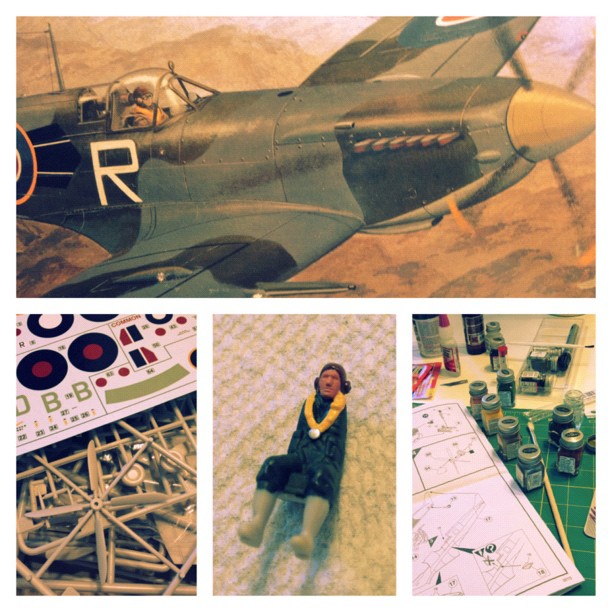 Working on the Spitfire with Leighton (Taken with instagram)