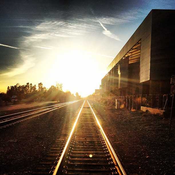 Electric light rail (Taken with Instagram at claremont village)