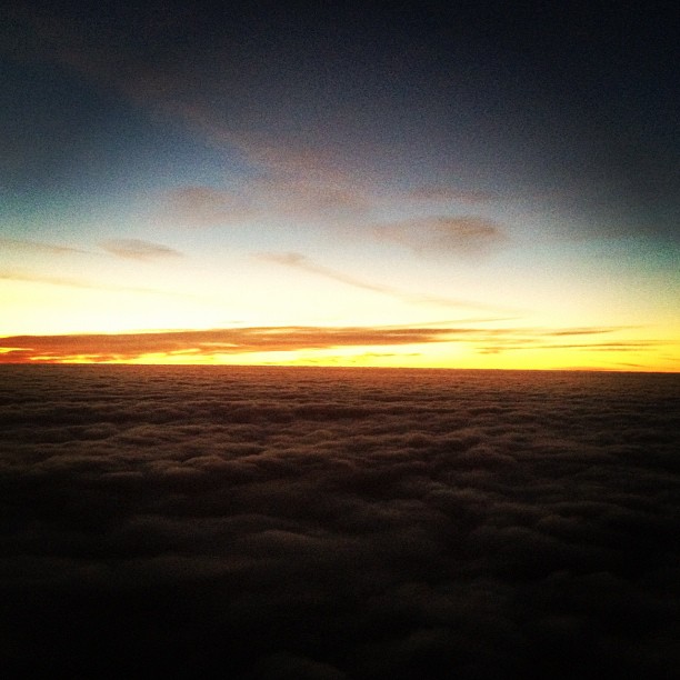 Second sunset at 10,000 feet.  (Taken with instagram)