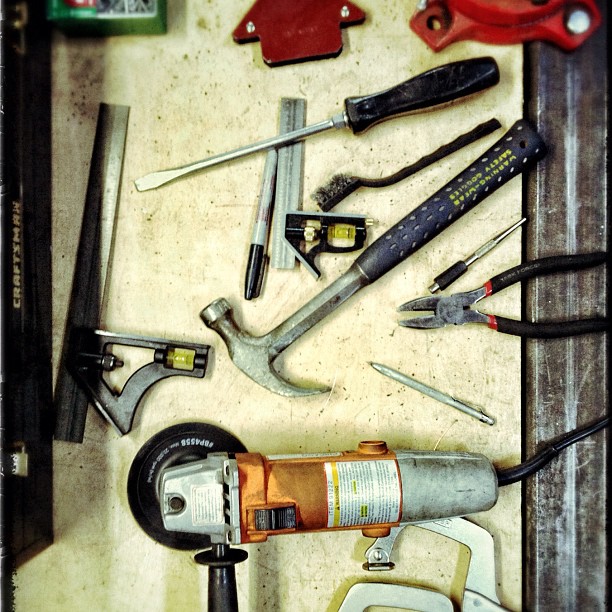 The tools on my bench.  (Taken with instagram)