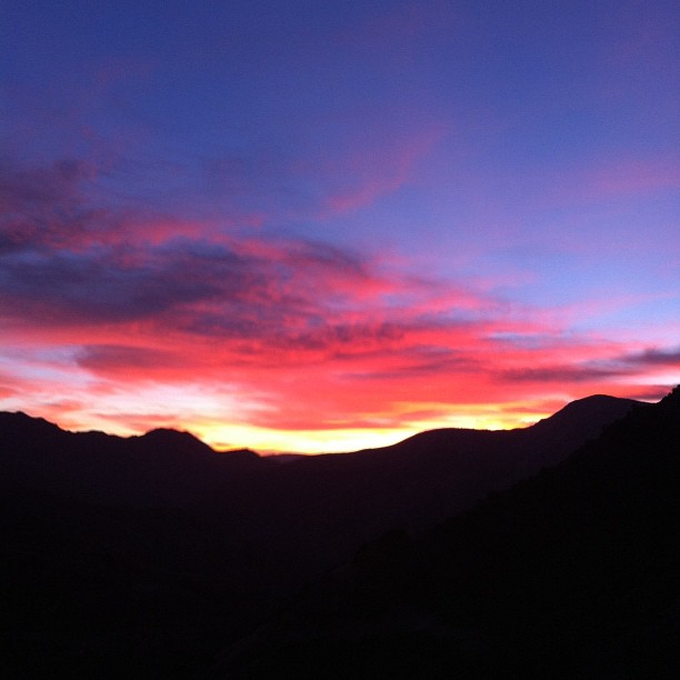 Amazing sunset through Cajon Pass (Taken with instagram)
