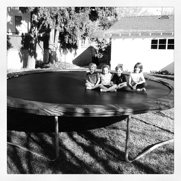 This scene lasted for about 5 seconds. New trampoline! (Taken with instagram)