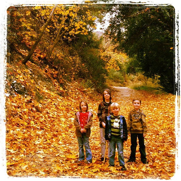 The kids on the hike up Evey Canyon.  (Taken with instagram)