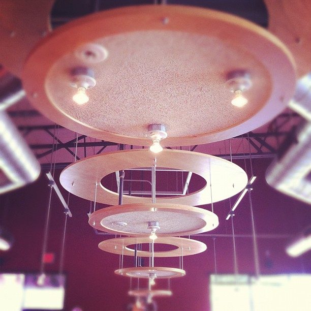 Chipotle ceiling discs (Taken with Instagram at Chipotle Mexican Grill)