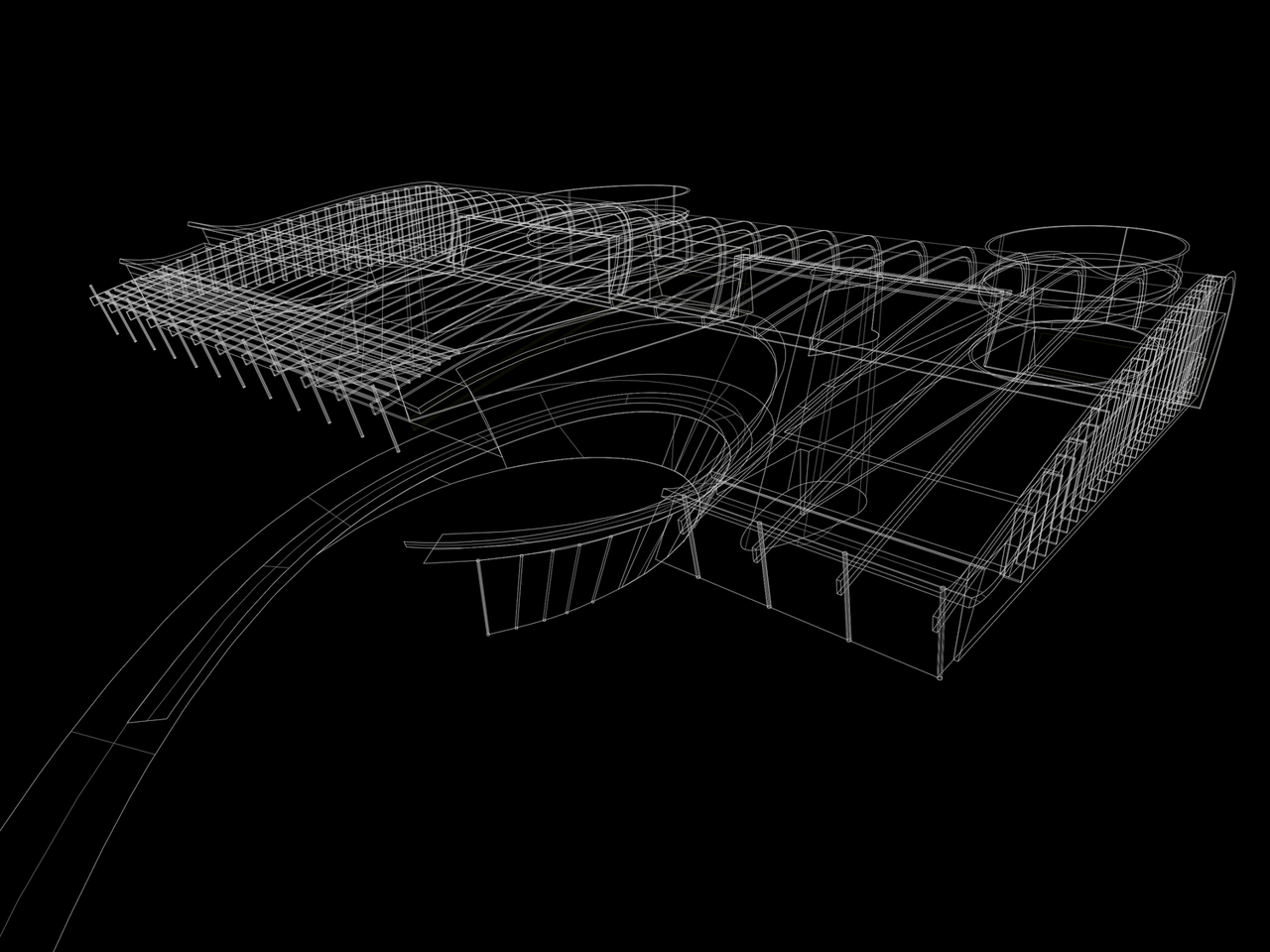 Aeronautics facility design meets nurbs modeling. Flow.